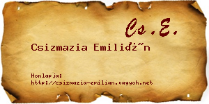 Csizmazia Emilián névjegykártya